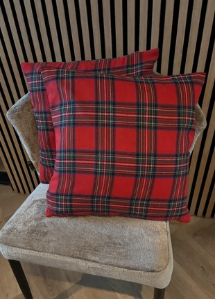 🎄2st. Flanel Kerst kussenhoezen, staat: Nieuw met prijskaartje, maat: 45 x 45 cm, € 25,00, € 26,95 inclusief Kopersbescherming