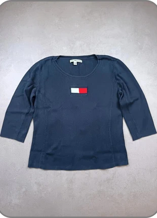 Pull col rond Tommy Hilfiger flag big logo 100% coton bleu/marine taille XL, brand: Tommy Hilfiger, condition: Very good, size: XL / 42 / 14, €17.90, €19.50 includes Buyer Protection Pro