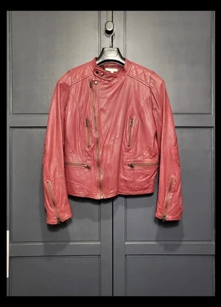 Perfecto Bash cuir femme taille 0 bordeaux, merk: Ba&sh, staat: Heel goed, maat: M / 38 / 10, € 69,00, € 73,15 inclusief Kopersbescherming