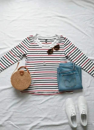 Marinière Terre de Marins - Rayures Rouges & Noires - Taille 3 (38/M), brand: Terre de Marins, condition: Very good, size: M / 38 / 10, €5.00, €5.95 includes Buyer Protection