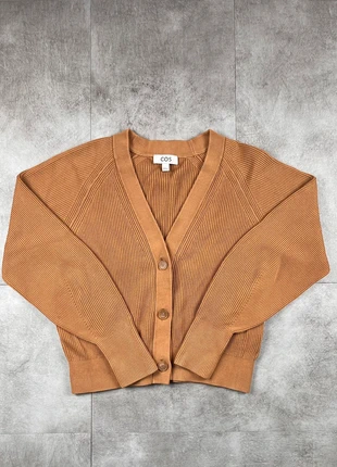 Cardigan COS en coton marron rayé bouton marron col V taille XS A31, marca: COS, estado: Muy bueno, tamaño: XS / 34 / 6, 55,00 €, 58,45 € Protección al comprador incluida