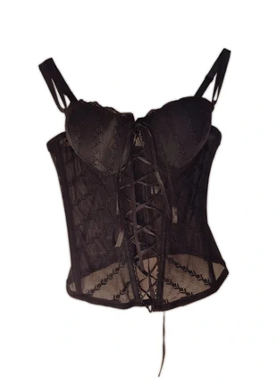 corset goth y2k with laces and ribbons, marque: Vintage Dressing, état: Neuf sans étiquette, taille: M / 38 / 10, 19,99 €, 21,69 € Protection acheteurs incluse