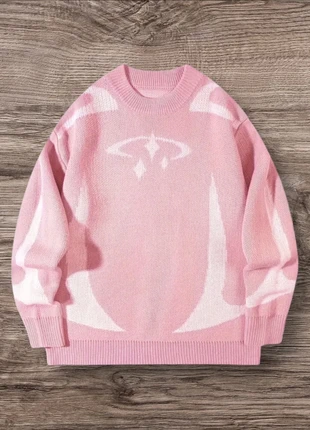 Pull Vintage Rose Blanc Tribaux Étoiles Taille L - Grunge 90s Y2K Knit Streetwear Retro Oversize, marque: y2k, état: Très bon état, taille: L, 39,99 €, 42,69 € Protection acheteurs (Pro) incluse