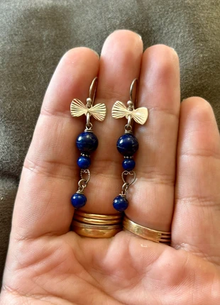 Boucles d’oreilles en argent massif et lapis-lazuli, marca: Argent, estado: Muito bom, €21.50, €23.28 inclui Proteção do Comprador Pro