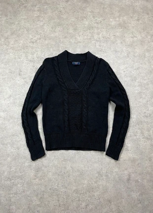 Pull torsadé Chaps col V profond noir – Taille M femme @841, brand: CHAPS, condition: Very good, size: M / 38 / 10, €12.00, €13.30 includes Buyer Protection