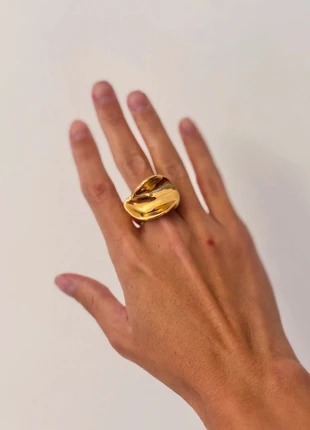 Anello placcato oro bague acier plaque or woman ring, marque: Vintage Dressing, état: Très bon état, taille: 18,1 mm, 15,00 €, 16,45 € Protection acheteurs incluse