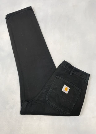 Jean Carhartt wip Noir Single Knee Pant Large Baggy Carpenter Denim - Taille M w32 #1435, brand: Carhartt, condition: Very good, size: W32, €54.90, €58.35 includes Buyer Protection Pro