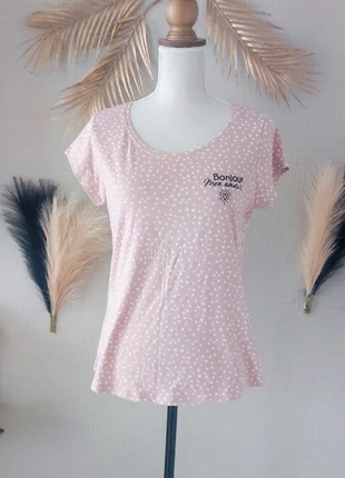 🌺 Joli haut de pyjama rose a pois noir - Gémo - taille L - TBE 🌺, brand: Gémo, condizioni: Ottime, taglia: L / IT 44 / EU 40, €5.00, €5.95 include la Protezione acquisti