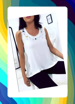 Top Blanc bi matière avec strass sur encolure Golden Days Paris - Taille S/M, marke: Golden Days, zustand: Neu, mit Etikett, größe: S / 36 / 8, 8,91 €, 10,06 € beinhaltet Vinted-Käuferschutz Pro