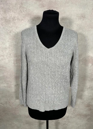 Pull Torsadé Vintage Cable Knit Hiver talbots gris clair maille torsadée encolure en V taille L, brand: Vintage Dressing, condition: Very good, size: L / 40 / 12, €10.80, €12.04 includes Buyer Protection Pro