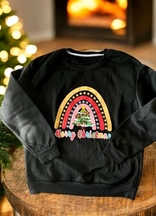 Pull sweat-shirt de Noël noir femme M38, brand: Noël, condizioni: Ottime, taglia: M / IT 42 / EU 38, €10.00, €11.20 include la Protezione acquisti