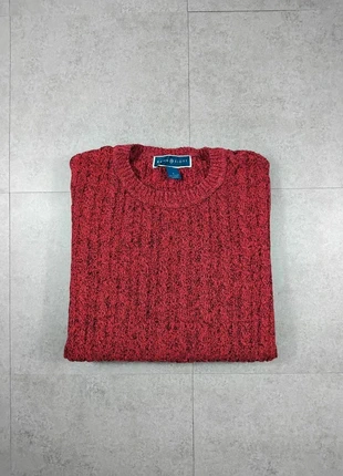 Pull torsadé - Rouge et noir - Col rond - 100% Coton - Taille L - 3, brand: Vintage Dressing, condition: Very good, size: L / 40 / 12, €15.00, €16.45 includes Buyer Protection