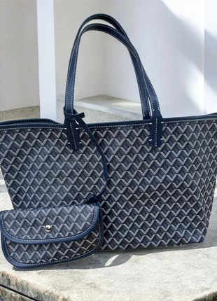 Sac cabas fourre-tout hobo tendance bleu avec pochette assortie – élégant, tendance spacieux et luxe, brand: Tendance, condition: Very good, €45.00, €47.95 includes Buyer Protection