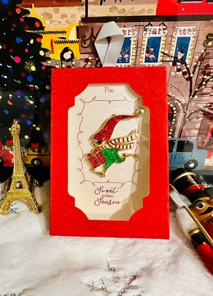 Broche Noël – Lutin de Noël scintillant, brand: JMS, condition: New with tags, €15.00, €16.45 includes Buyer Protection Pro