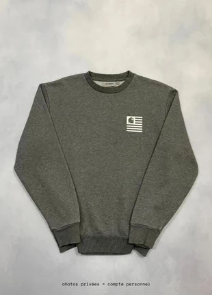 Pull Carhartt wip Gris Imprimé coupe large - Taille S /490, marke: Carhartt, zustand: Sehr gut, größe: S, 49,00 €, 52,15 € inklusive Vinted-Käuferschutz