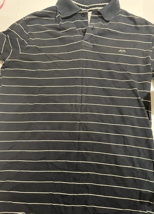 Thomas Burberry navy and stone striped polo size XXL, brand: Thomas Burberry, condition: Satisfactory, size: XXL, £4.00, £4.90 includes Buyer Protection
