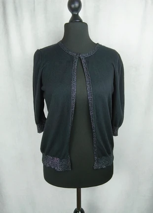 Cardigan court noir pailleté Naf Naf (XL) très bon état, marca: Naf Naf, estado: Muito bom, tamanho: XL / 42 / 14, €8.00, €9.10 inclui Proteção do Comprador Pro