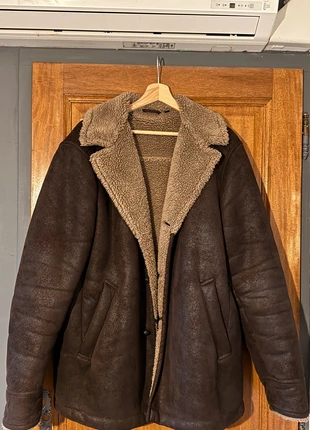 Blouson aviateur imitation mouton retourné Uniqlo – Marron – Taille L, merk: Uniqlo, staat: Heel goed, maat: L, € 39,00, € 41,65 inclusief Kopersbescherming