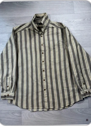 👕 Chemise à rayures beige & marron /37, brand: ExOfficio, condition: Very good, size: L, €14.00, €15.40 includes Buyer Protection