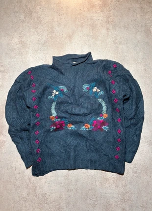 Pull-over d’hiver en pure laine L.L. Bean vintage à motifs | Taille M | Couleur Violet, marque: L.L. Bean, état: Très bon état, taille: M / 38 / 10, 15,00 €, 16,45 € Protection acheteurs incluse