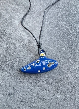 Collier Ocarina of Time Zelda – pendentif bleu céramique cosplay Link gamer, marca: Zelda, estado: Muito bom, €6.99, €8.04 inclui Proteção do Comprador Pro