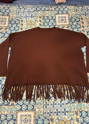 Maglione Marrone con Frange, estado: Muito bom, tamanho: M / 38 / 10, €5.00, €5.95 inclui Proteção do Comprador