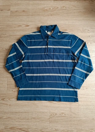 Vintage Navy Blue & White Vertical Striped Shirt - Classic Button Down - Size Large (L), marca: Vintage Dressing, estado: Muito bom, tamanho: L, €4.90, €5.85 inclui Proteção do Comprador