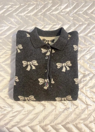 Y2K Coquette wool and angora button up polo sweater with bows, brand: Vintage, condizioni: Ottime, taglia: M / IT 42 / EU 38, €20.00, €21.70 include la Protezione acquisti