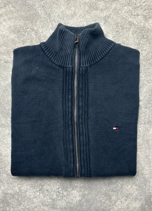 Pull Full Zip col montant Tommy Hilfiger Taille Homme Bleu Marine Logo Brodé 100% Coton PT029, marque: Tommy Hilfiger, état: Très bon état, taille: M, 29,90 €, 32,10 € Protection acheteurs incluse