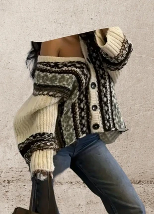 Women’s bohemian retro v-neck cardigan sweater, brand: Gorgeous, condition: Very good, size: M / UK 12-14, £30.00, £32.20 includes Buyer Protection Pro