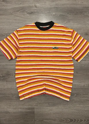 Vintage Mambo Striped Knit T-Shirt – 90s Textured Multicolor Tee, marque: Mambo, état: Très bon état, taille: M, 45,00 €, 47,95 € Protection acheteurs incluse