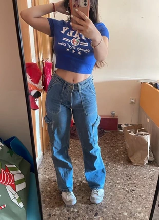 pantalones cargo tiro bajo, marque: Lefties, état: Très bon état, taille: XS / 34 / 6, 2,50 €, 3,33 € Protection acheteurs incluse