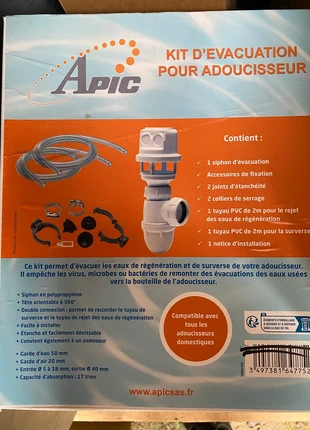 Siphon pour adoucisseur d’eau neuf, merk: Apic, staat: Nieuw met prijskaartje, € 15,00, € 16,45 inclusief Kopersbescherming