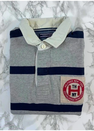 Pull 1/4 Zip,Halfzip Tommy Hilfiger Bleu Marine ,Gris/ Col à boutons / Logo brodé / Taille L Homme, marke: Tommy Hilfiger, zustand: Sehr gut, größe: L, 25,00 €, 26,95 € inklusive Vinted-Käuferschutz