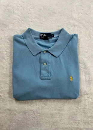 Polo sans manches uni vintage Ralph Lauren - Taille M Femme - Bleu clair logo jaune, marque: Ralph Lauren, état: Bon état, taille: M / 38 / 10, 3,00 €, 3,85 € Protection acheteurs incluse