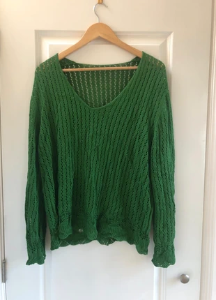 Groen gehaakte trui - maat M, merk: Zara, staat: Goed, maat: M / 38 / 10, € 14,00, € 15,40 inclusief Kopersbescherming