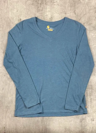 T-shirt Bleu Col V Carhartt, marca: Carhartt, estado: Bueno, tamaño: M, 9,99 €, 11,19 € Protección al comprador Pro incluida