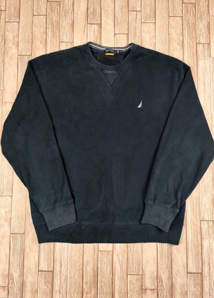 Sweat crewneck Col rond nautica bleu marine foncé taille XL coupe boxy, brand: Nautica, condition: Good, size: XL, €9.00, €10.15 includes Buyer Protection