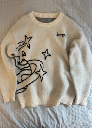 Pull brmg à colle blanc et noir, brand: BRMG, condizioni: Ottime, taglia: S, €35.00, €37.45 include la Protezione acquisti