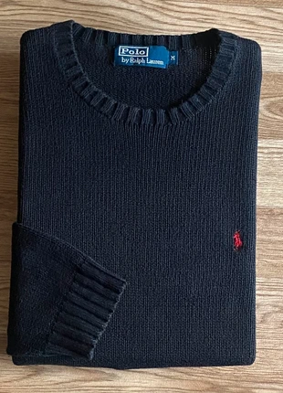 Pull - col rond - Ralph Lauren - 100 % coton - Bleu Marine - taille M homme, brand: Ralph Lauren, condition: Very good, size: M, €49.00, €52.15 includes Buyer Protection Pro