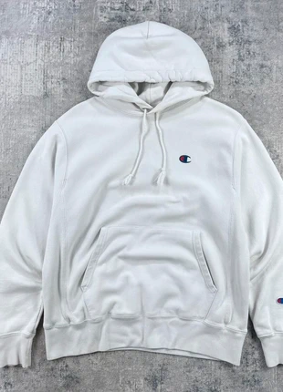 Vintage Y2K Champion Reverse Weave Heavyweight Hoodie - Cream Medium, brand: Champion, condition: Very good, size: M, £18.99, £20.64 includes Buyer Protection