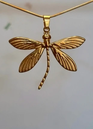 Elegante goudkleurige ketting dragonfly ●stainlesssteel, staat: Heel goed, € 5,95, € 6,95 inclusief Kopersbescherming Pro