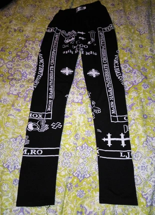 Gothic alternative punk vampire halloween ouija leggings, brand: Alternative, condition: Satisfactory, size: XS / 6, £2.00, £2.80 includes Buyer Protection