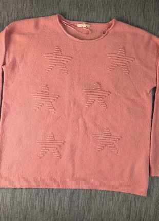 Pull Esprit rose motif étoiles en relief – Taille XL, brand: Esprit, condition: Very good, size: XL / 42 / 14, €24.00, €25.90 includes Buyer Protection