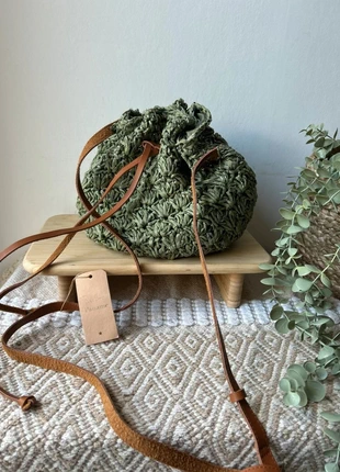 Joli sac bourse en raphia vert kaki – Atelier Paname – Neuf, brand: atelier paname, condition: Very good, €19.00, €20.65 includes Buyer Protection