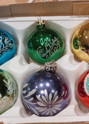 6 boules en verre soufflé, marque: Noël, état: Bon état, 20,00 €, 21,70 € Protection acheteurs incluse