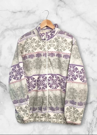 Veste polaire style vintage crazy fleece gris violet strass Taille L, marke: Alfred Dunner, zustand: Sehr gut, größe: L / 40 / 12, 7,00 €, 8,05 € inklusive Vinted-Käuferschutz