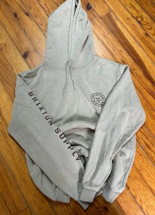 Sweat à capuche Brixton - Beige - Logo imprimé - Taille S, brand: Brixton, condition: Very good, size: S, €11.60, €12.88 includes Buyer Protection