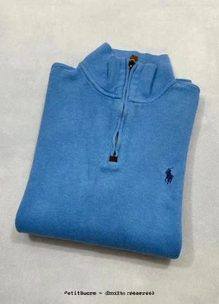 Pull Demi zip Polo Ralph Lauren Bleu Homme 100% Coton Half zip Highneck - Taille S /729R, marca: Ralph Lauren, estado: Muito bom, tamanho: S, €49.00, €52.15 inclui Proteção do Comprador Pro