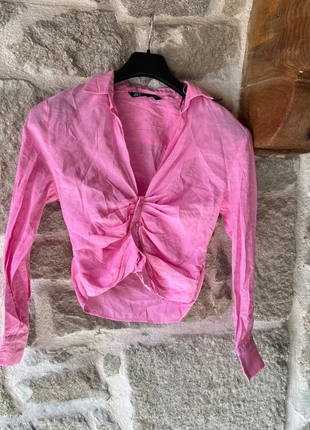 crop blouse bluse blusa Zara S 36 oversized ample loose fit rose pink, brand: Zara, condition: Very good, size: S / 36 / 8, €5.00, €5.95 includes Buyer Protection